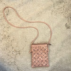 Kohls Pink Crossbody purse with stud detailing